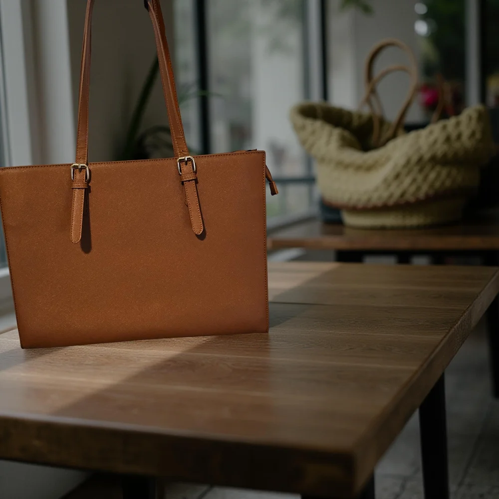 NWOT Brown Laptop Bag with Adjustable and Detachable Strap